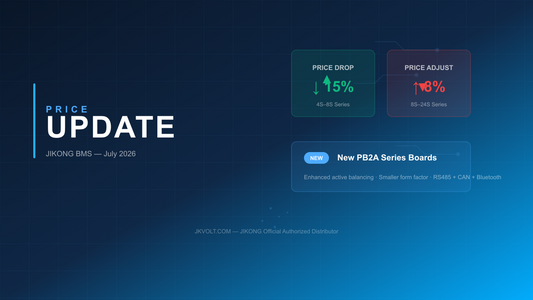 JIKONG BMS Price Update: Drops, Adjustments & New 300A Models — July 2026
