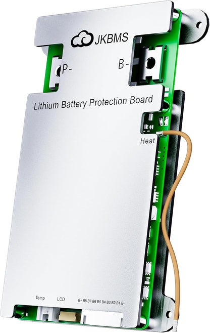 JKBMS Smart BMS 4S-8S 100A 1A Active Balance Integrado Bluetooth con CAN RS485 PCB Placa de Protección de Batería para Paquete de Batería LiFePO4 Li-ion LTO (JK-B1A8S10P)