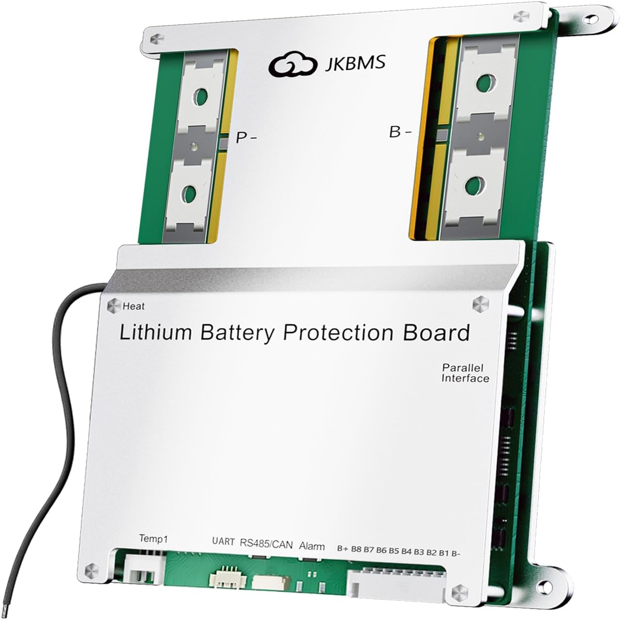 JKBMS Smart BMS 4S-8S 100A 1A Active Balance Integrado Bluetooth con CAN RS485 PCB Placa de Protección de Batería para Paquete de Batería LiFePO4 Li-ion LTO (JK-B1A8S10P)
