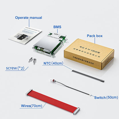JKBMS Smart BMS 4S-8S 100A 1A Active Balance Integrado Bluetooth con CAN RS485 PCB Placa de Protección de Batería para Paquete de Batería LiFePO4 Li-ion LTO (JK-B1A8S10P)