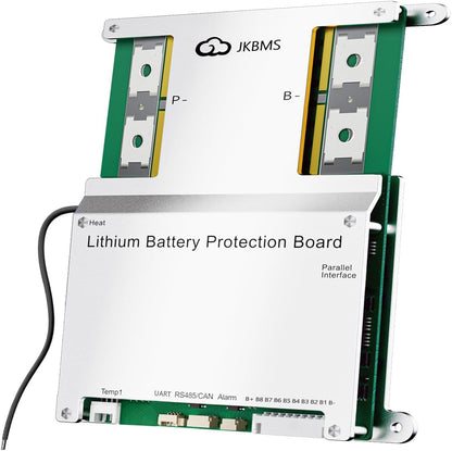 JKBMS Smart BMS 4S-8S 100A 1A Active Balance Integrado Bluetooth con CAN RS485 PCB Placa de Protección de Batería para Paquete de Batería LiFePO4 Li-ion LTO (JK-B1A8S10P)
