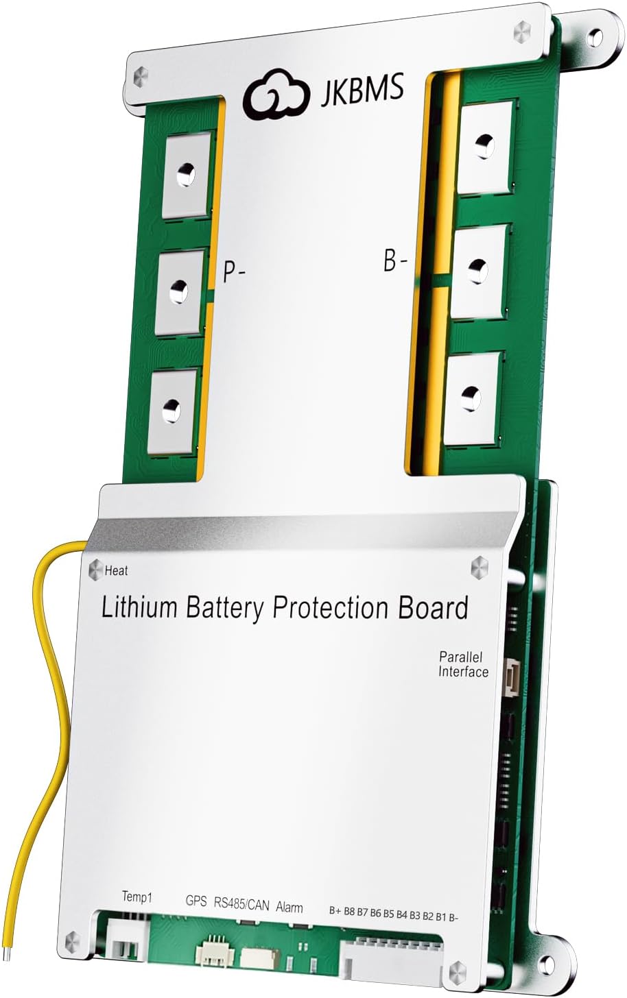 JKBMS Smart BMS 4S-8S 100A 1A Active Balance Integrado Bluetooth con CAN RS485 PCB Placa de Protección de Batería para Paquete de Batería LiFePO4 Li-ion LTO (JK-B1A8S10P)