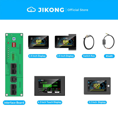 JIKONG BMS LCD 4.3 3.2 2.5 Inches RS485 For JIKONG BMS TFT LCD Display Voltage Current SOC Temperature Indicator