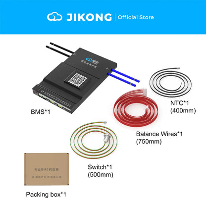 JIKONG 40A-300A 8S-24S Active BMS – 12V/24V/48V LiFePO4