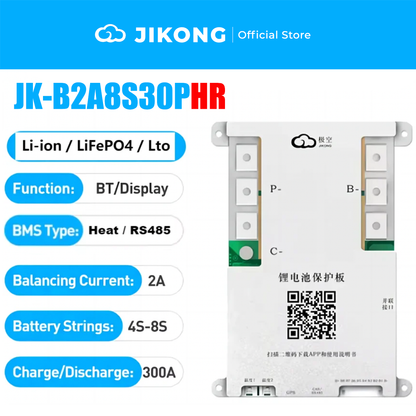 JK-B2A8S30P JKBMS 300A 8S Active Balance LiFePO₄ BMS