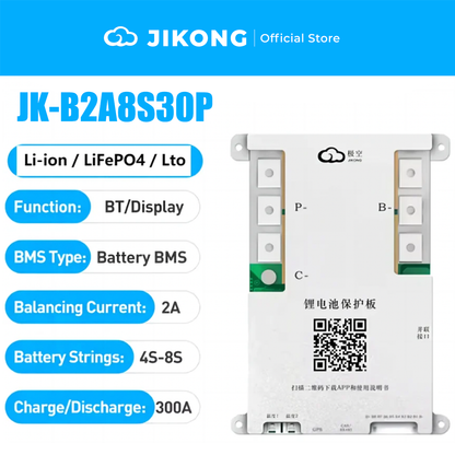 JK-B2A8S30P JKBMS 300A 8S Active Balance LiFePO₄ BMS