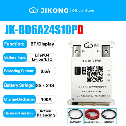 JKBMS 150-200A Smart BMS LiFePO₄ Battery Protection
