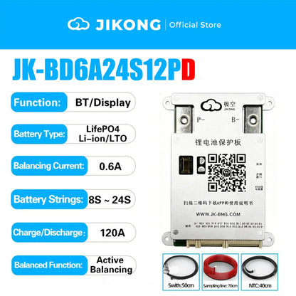 JKBMS 150-200A Smart BMS LiFePO₄ Battery Protection