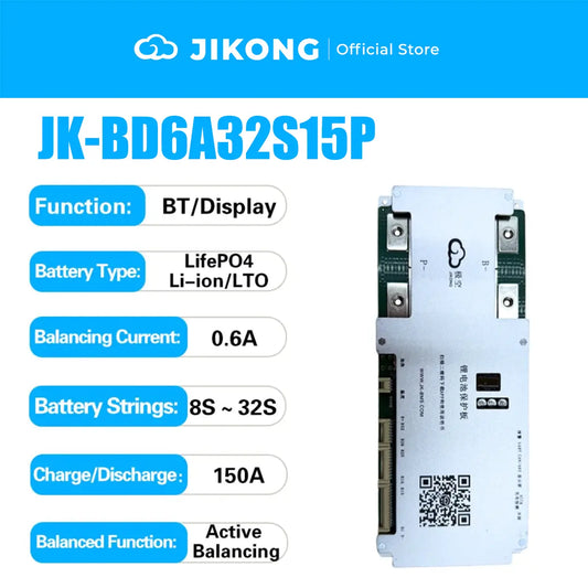 JKBMS 150-200A Smart BMS LiFePO₄ Battery Protection