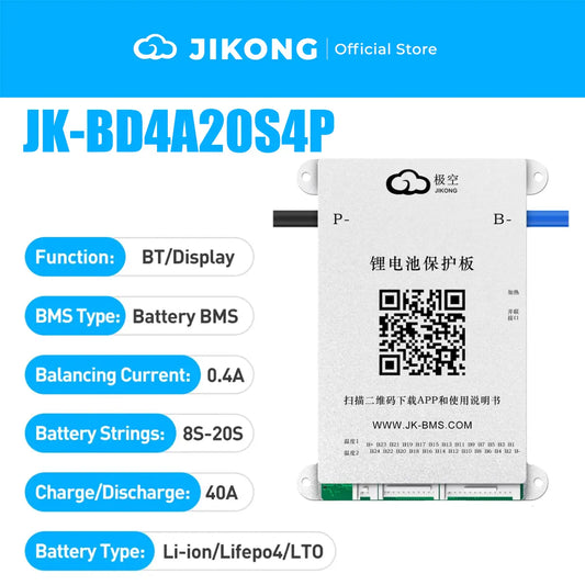 JIKONG Lifepo4 Li-Ion Lto Akku 100A 200A 300A Aktiver Balancer Smart BMS 4S 5S 6S 7S 8S 12V 24V Aktiver Ausgleichsstrom 1A 2A