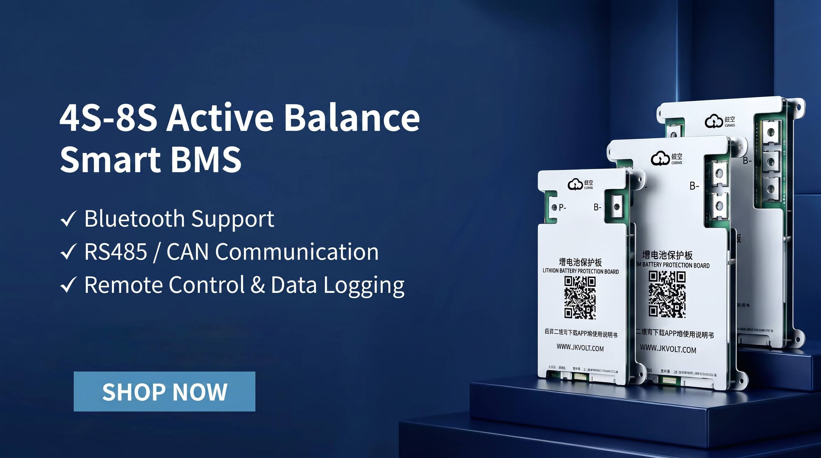 JK Smart BMS 4S-8S 200A Bluetooth monitoring