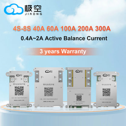 JIKONG Jk Bms Active Balance Bms 3S 4S 5S 6S 7S 8S 0.4A~2A Active Smart Bms 40A 60A 100A 200A 300A Lifepo4 Li-Ion Lto Battery