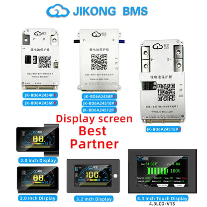 JIKONG JKBMS 8S 16S 17S 20S 24S 24V 48V 72V 40A 60A 80A 100A 120A 150A Smart Active Balance BMS Lifepo4 Li-Ion Lto 18650 21700