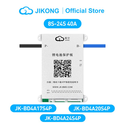 JIKONG Smart BMS JK-BD4A17S4P JK-BD4A20S4P JK-BD4A24S4P 8S/24S 40A Li-Ion LiFePo4 LTO BMS 18650 Batteries BMS UPS