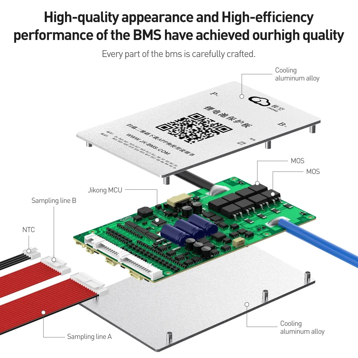 JIKONG Smart BMS JK-BD4A17S4P JK-BD4A20S4P JK-BD4A24S4P 8S/24S 40A Li-Ion LiFePo4 LTO BMS 18650 Batteries BMS UPS