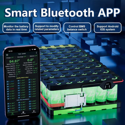 JIKONG BMS JK-BD4A8S4P JK-BD4A8S6P 4S 5S 6S 7S 8S 24V 48V 40A 60A Li-Ion LiFePo4 LTO Active Balance  Smart BMS Current 400mA