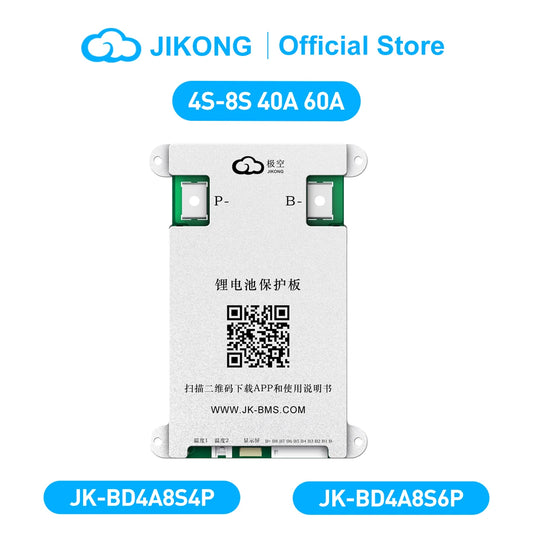 JIKONG BMS JK-BD4A8S4P JK-BD4A8S6P Lifepo4 Li-Ion Lto Battery Active Balancer Smart BMS 4S/8S 12V/24V 40A 60A