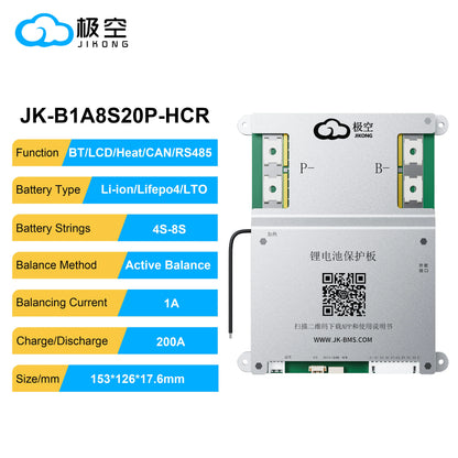 JIKONG V19 HCR BMS Series – 0.6A-2A Balancer 100A-300A for 4S-32S