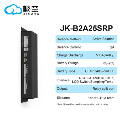 JIKONG JK BMS Active BMS 4S 5S 6S 7S 8S 17S 20S 24S 12V 24V 48V 40A 60A 100A 150A 200A 300A Lifepo4 Li-Ion Lto Battery Smart BMS