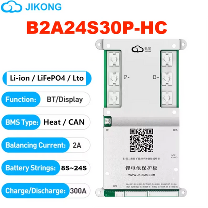 JK-B2A8S30P JKBMS 300A 8S Active Balance LiFePO₄ BMS