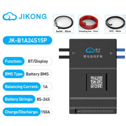 JIKONG Jk Bms BD6A24S10P Active Balance Bms 8S 10S 12S 16S 17S 20S 24S Smart Bms 60A 100A 150A 200A Lifepo4 Li-Ion Lto Battery
