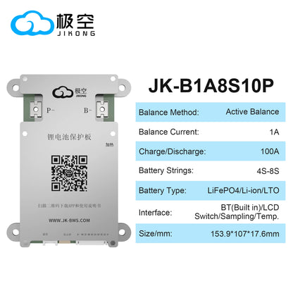 JIKONG Jk Bms Active Balance Bms 3S 4S 5S 6S 7S 8S 0.4A~2A Active Smart Bms 40A 60A 100A 200A 300A Lifepo4 Li-Ion Lto Battery