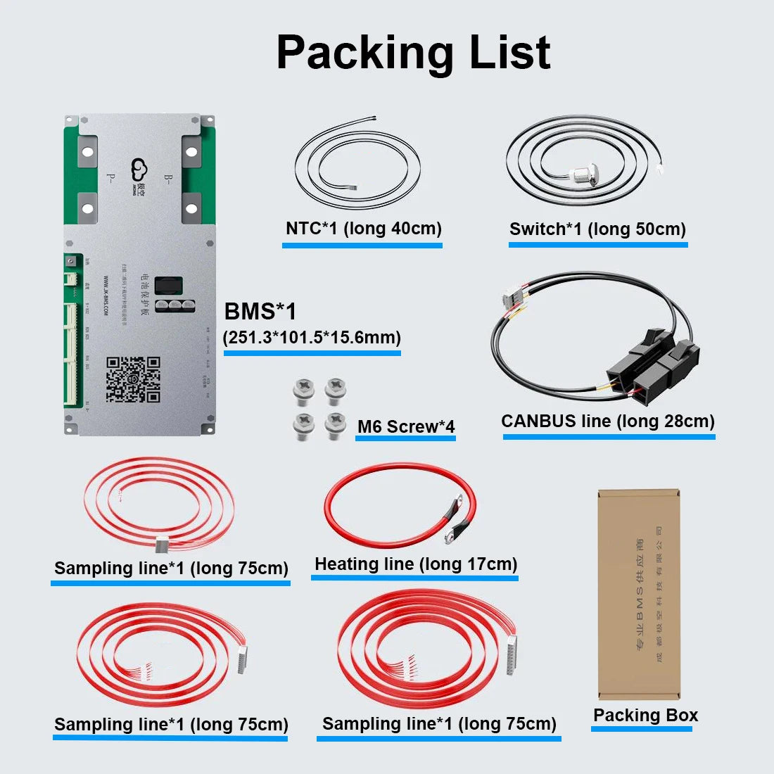 JK BMS BD6A32S15P-HCR V20 Smart BMS 8S-32S BT RS485 HEAT CAN 0.6A Active Balance BMS for LiFePo4 Li-ion Lto Battery 100A 150A