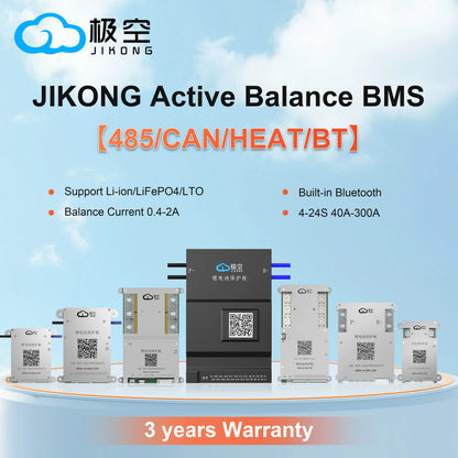 JIKONG JK BMS Active BMS 4S 5S 6S 7S 8S 17S 20S 24S 12V 24V 48V 40A 60A 100A 150A 200A 300A Lifepo4 Li-Ion Lto Battery Smart BMS