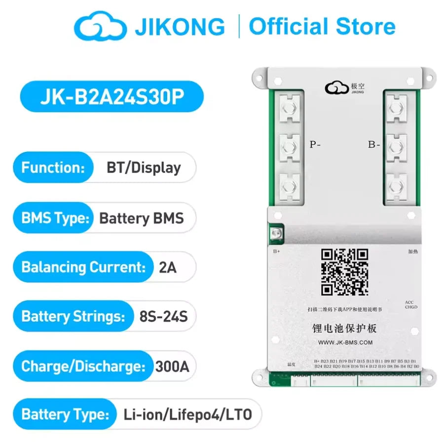 JIKONG Jk Bms BD6A24S10P Active Balance Bms 8S 10S 12S 16S 17S 20S 24S Smart Bms 60A 100A 150A 200A Lifepo4 Li-Ion Lto Battery