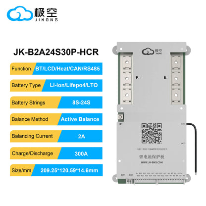 JIKONG V19 HCR BMS Series – 0.6A-2A Balancer 100A-300A for 4S-32S