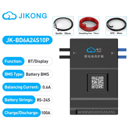 JIKONG Jk Bms BD6A24S10P Active Balance Bms 8S 10S 12S 16S 17S 20S 24S Smart Bms 60A 100A 150A 200A Lifepo4 Li-Ion Lto Battery