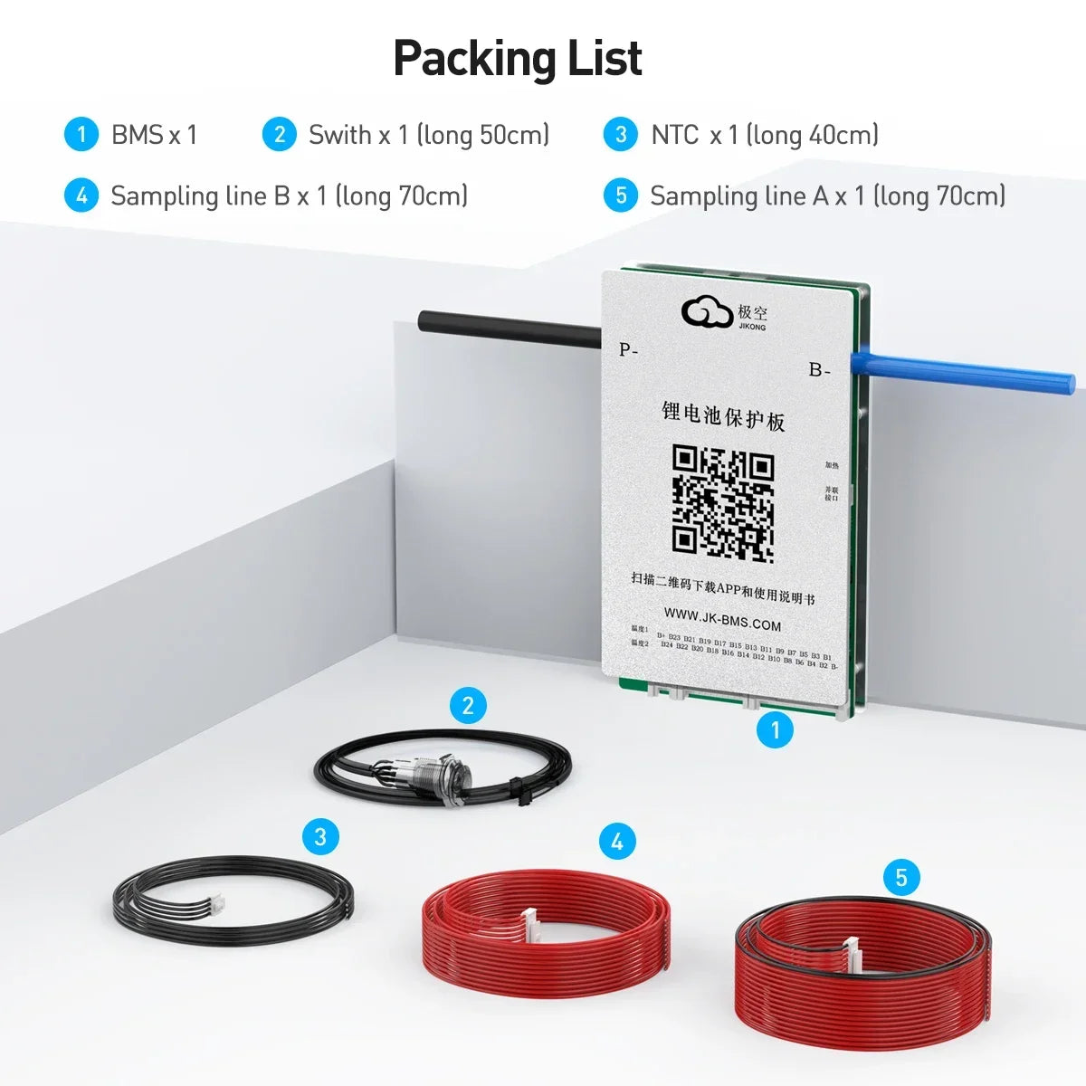 JIKONG Smart BMS JK-BD4A17S4P JK-BD4A20S4P JK-BD4A24S4P 8S/24S 40A Li-Ion LiFePo4 LTO BMS 18650 Batteries BMS UPS