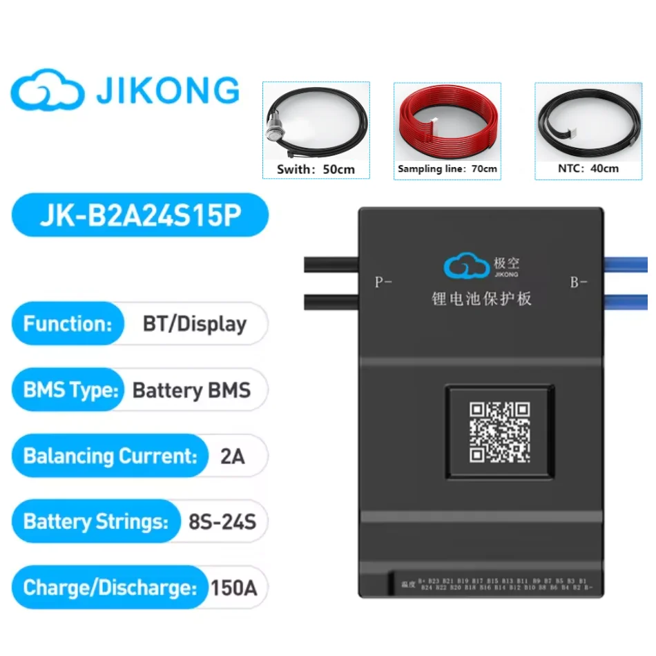 JIKONG Jk Bms BD6A24S10P Active Balance Bms 8S 10S 12S 16S 17S 20S 24S Smart Bms 60A 100A 150A 200A Lifepo4 Li-Ion Lto Battery