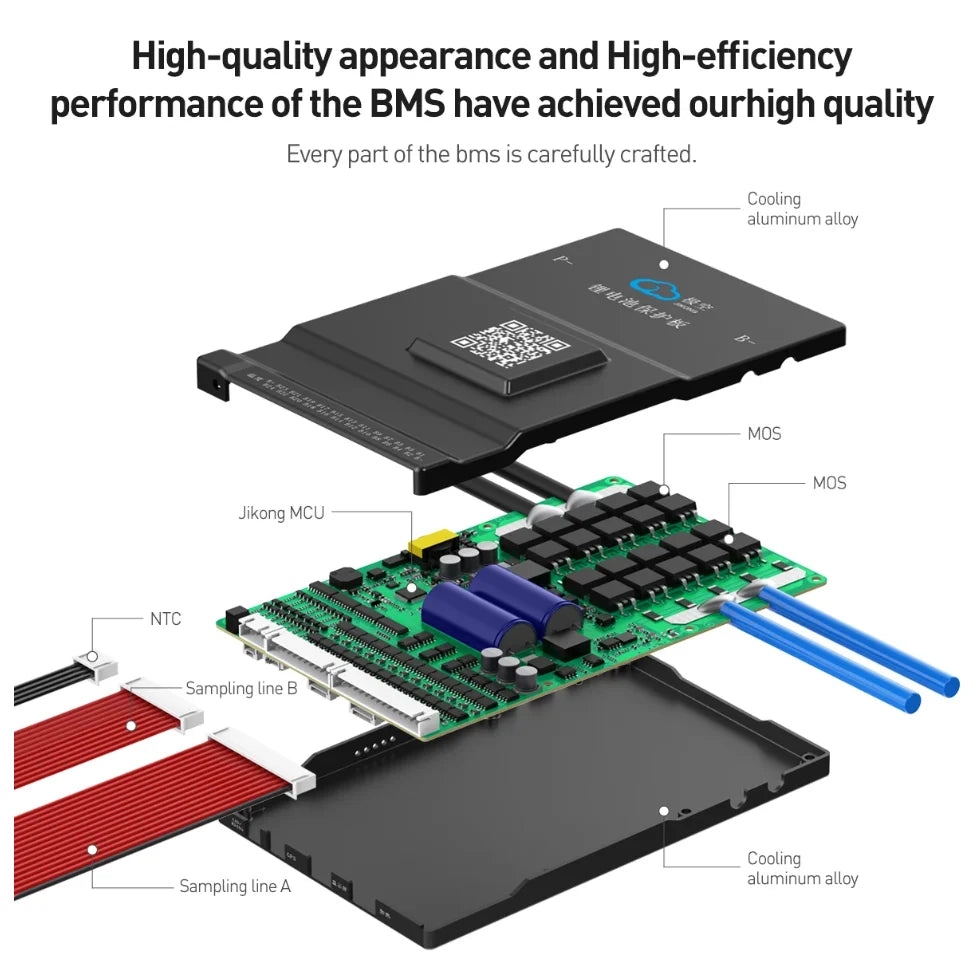 JIKONG Jk Bms BD6A24S10P Active Balance Bms 8S 10S 12S 16S 17S 20S 24S Smart Bms 60A 100A 150A 200A Lifepo4 Li-Ion Lto Battery