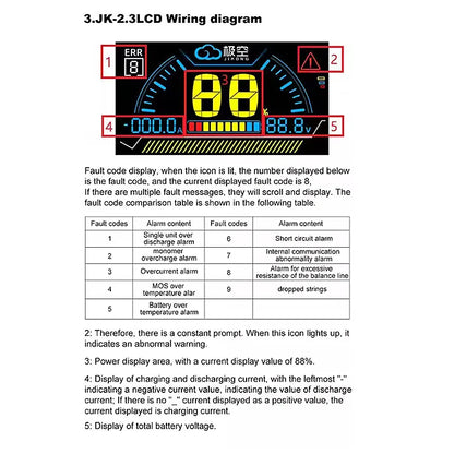 JK BMS 2.5 3.2 4.3 7.0LCD Inch Screen Display for JIKONG All BMS Accessories Intelligent Battery Level Indicator JK BMS LCD
