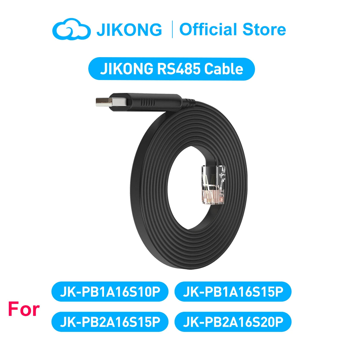 JK BMS RS485 Communication Cable for JK-PB and JK-BD Series Smart BMS, PC Connection and Inverter Communication Wire